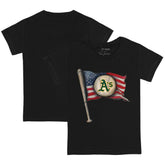 Athletics Tiny Turnip Youth Baseball Flag T-Shirt - Black - MLB Lifestyle