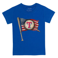 Texas Rangers Tiny Turnip Youth Baseball Flag T-Shirt - Royal - MLB Sale