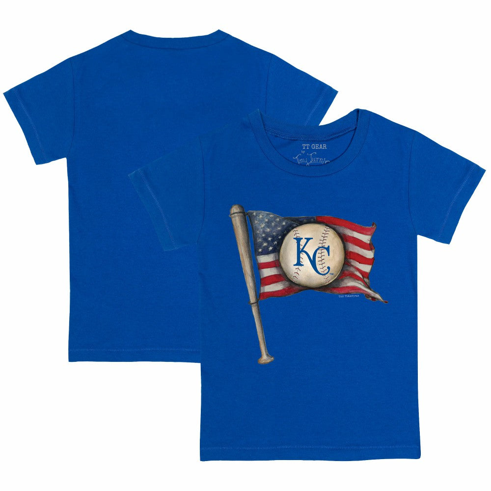 Kansas City Royals Tiny Turnip Youth Baseball Flag T-Shirt - Royal - MLB Lifestyle