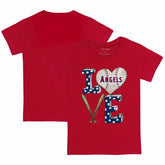 Los Angeles Angels Tiny Turnip Youth Baseball Love T-Shirt - Red - MLB Sale
