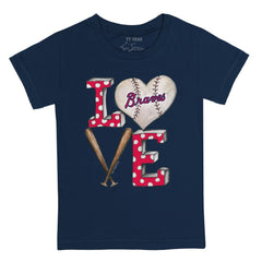 Atlanta Braves Tiny Turnip Youth Baseball Love T-Shirt - Navy - MLB Discount