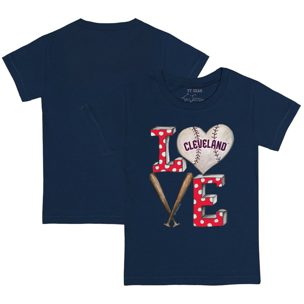 Cleveland Guardians Tiny Turnip Youth Baseball Love T-Shirt - Navy - MLB Sale