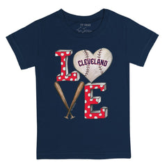Cleveland Guardians Tiny Turnip Youth Baseball Love T-Shirt - Navy - MLB Sale