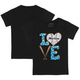 Miami Marlins Tiny Turnip Youth Baseball Love T-Shirt - Black - MLB Lifestyle