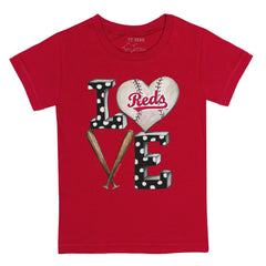Cincinnati Reds Tiny Turnip Youth Baseball Love T-Shirt - Red - MLB Sale