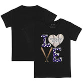 Colorado Rockies Tiny Turnip Youth Baseball Love T-Shirt - Black - MLB on Sale