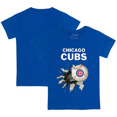Chicago Cubs Tiny Turnip Youth Baseball Tear T-Shirt - Royal - MLB Lifestyle