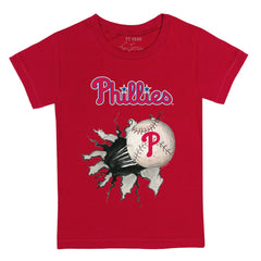 Philadelphia Phillies Tiny Turnip Youth Baseball Tear T-Shirt - Red - MLB Online