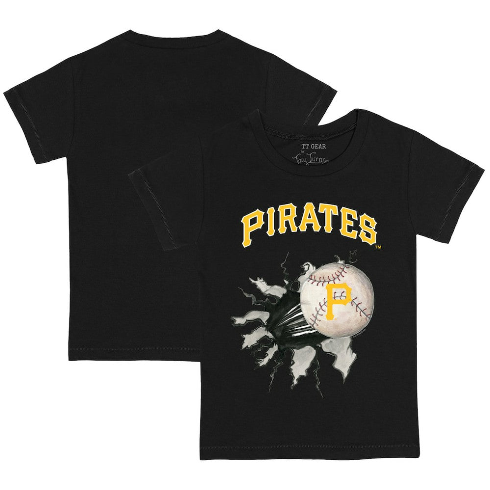 Pittsburgh Pirates Tiny Turnip Youth Baseball Tear T-Shirt - Black - MLB Discount