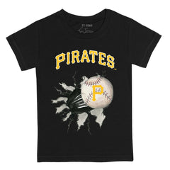 Pittsburgh Pirates Tiny Turnip Youth Baseball Tear T-Shirt - Black - MLB Discount