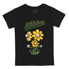 Athletics Tiny Turnip Youth Blooming Baseballs T-Shirt - Black - MLB Online