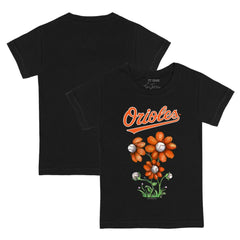 Baltimore Orioles Tiny Turnip Youth Blooming Baseballs T-Shirt - Black - MLB Lifestyle