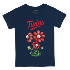 Minnesota Twins Tiny Turnip Youth Blooming Baseballs T-Shirt - Navy - MLB Discount