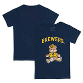 Milwaukee Brewers Tiny Turnip Youth Teddy Boy T-Shirt - Navy - MLB Discount