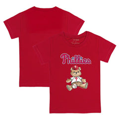 Philadelphia Phillies Tiny Turnip Youth Teddy Boy T-Shirt - Red - MLB Discount