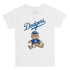 Los Angeles Dodgers Tiny Turnip Youth Teddy Boy T-Shirt - White - MLB on Sale