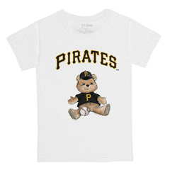 Pittsburgh Pirates Tiny Turnip Youth Teddy Boy T-Shirt - White - MLB Discount