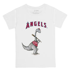 Los Angeles Angels Tiny Turnip Youth Bronto Logo T-Shirt - White - MLB Discount