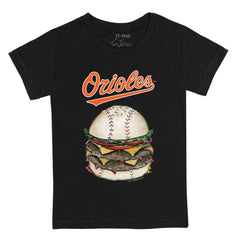 Baltimore Orioles Tiny Turnip Youth Burger T-Shirt - Black - MLB Sale