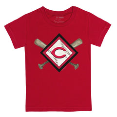 Cincinnati Reds Tiny Turnip Youth Diamond Cross Bats T-Shirt - Red - MLB on Sale