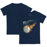 Seattle Mariners Tiny Turnip Youth Fastball T-Shirt - Navy - MLB Sale