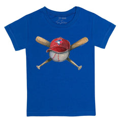 Toronto Blue Jays Tiny Turnip Youth Hat Crossbats T-Shirt - Royal - MLB Lifestyle