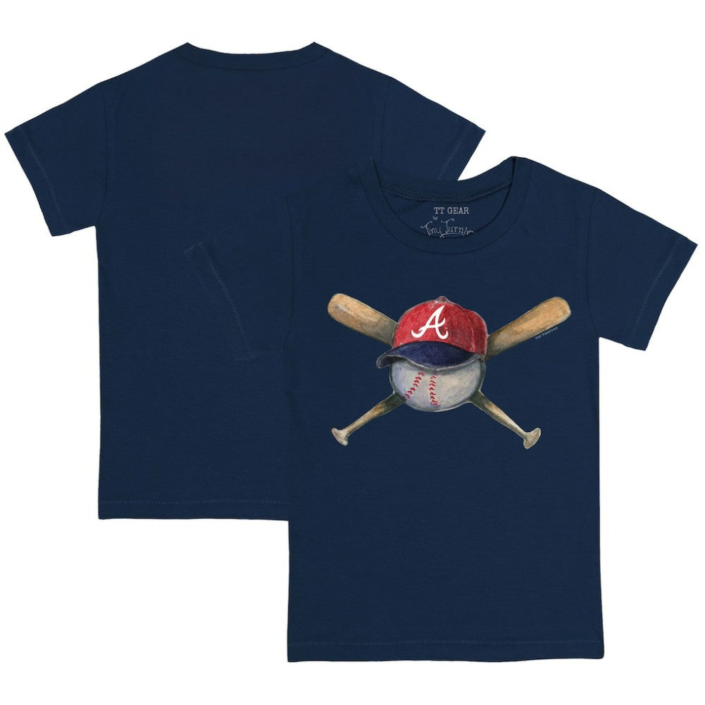 Atlanta Braves Tiny Turnip Youth Hat Crossbats T-Shirt - Navy - MLB Lifestyle