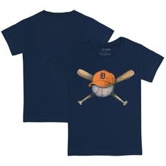 Detroit Tigers Tiny Turnip Youth Hat Crossbats T-Shirt - Navy - MLB Discount