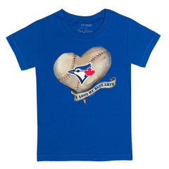 Toronto Blue Jays Tiny Turnip Youth Heart Banner T-Shirt - Royal - MLB Sale