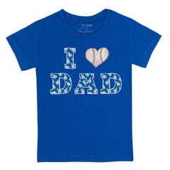Los Angeles Dodgers Tiny Turnip Youth I Love Dad T-Shirt - Royal - MLB on Sale