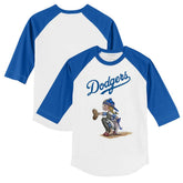 Los Angeles Dodgers Tiny Turnip Youth Kate 3/4-Sleeve Raglan T-Shirt - White/Royal - MLB Online