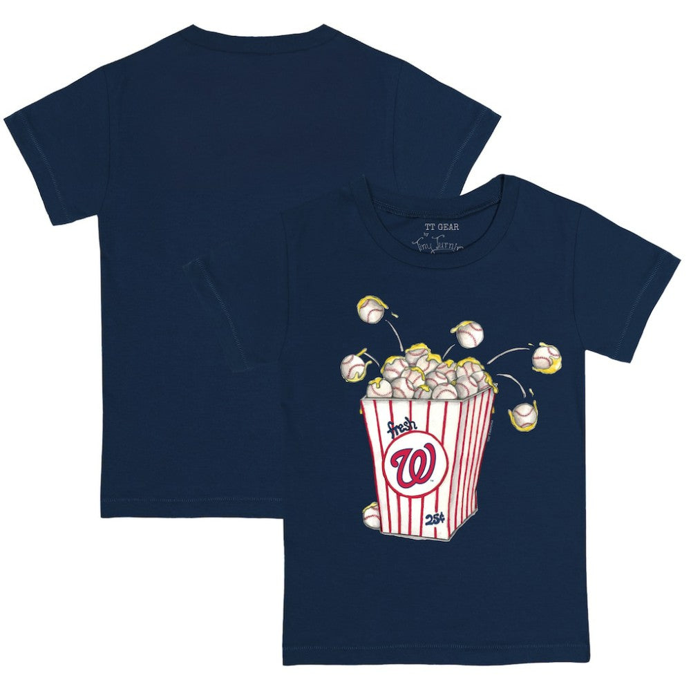 Washington Nationals Tiny Turnip Youth Popcorn T-Shirt - Navy - MLB Discount