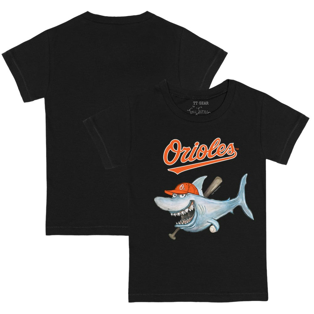 Baltimore Orioles Tiny Turnip Youth Shark T-Shirt - Black - MLB on Sale