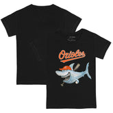Baltimore Orioles Tiny Turnip Youth Shark T-Shirt - Black - MLB on Sale