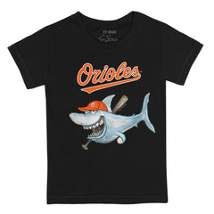Baltimore Orioles Tiny Turnip Youth Shark T-Shirt - Black - MLB on Sale