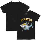 Pittsburgh Pirates Tiny Turnip Youth Shark T-Shirt - Black - MLB Lifestyle