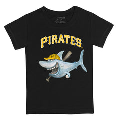 Pittsburgh Pirates Tiny Turnip Youth Shark T-Shirt - Black - MLB Lifestyle