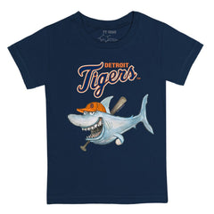 Detroit Tigers Tiny Turnip Youth Shark T-Shirt - Navy - MLB Lifestyle