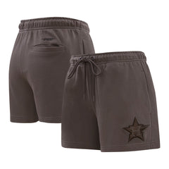 Houston Astros Pro Standard Women's Neutral Fleece Shorts - Brown - MLB Sale