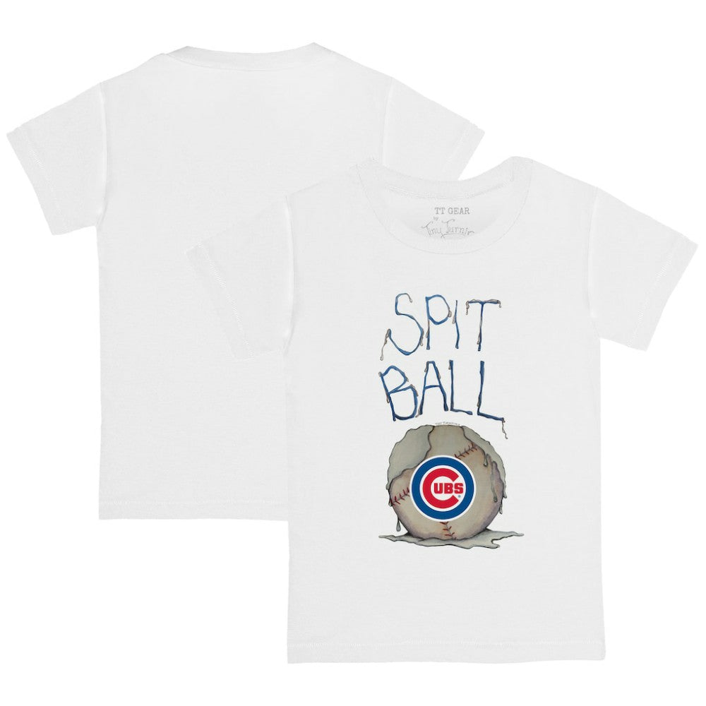Chicago Cubs Tiny Turnip Youth Spit Ball T-Shirt - White - MLB on Sale