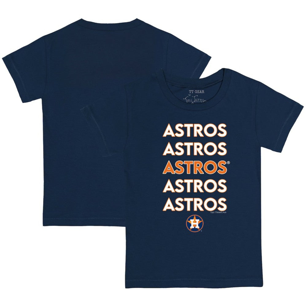 Houston Astros Tiny Turnip Youth Stacked T-Shirt - Navy - MLB Online