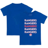 Texas Rangers Tiny Turnip Youth Stacked T-Shirt - Royal - MLB Discount