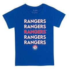Texas Rangers Tiny Turnip Youth Stacked T-Shirt - Royal - MLB Discount