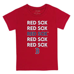 Boston Red Sox Tiny Turnip Youth Stacked T-Shirt - Red - MLB Discount