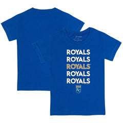 Kansas City Royals Tiny Turnip Youth Stacked T-Shirt - Royal - MLB Lifestyle