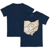 Cleveland Guardians Tiny Turnip Youth State Outline T-Shirt - Navy - MLB Lifestyle