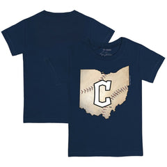 Cleveland Guardians Tiny Turnip Youth State Outline T-Shirt - Navy - MLB Lifestyle