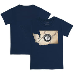 Seattle Mariners Tiny Turnip Youth State Outline T-Shirt - Navy - MLB on Sale