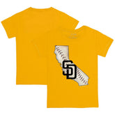 San Diego Padres Tiny Turnip Youth State Outline T-Shirt - Gold - MLB on Sale