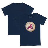 Atlanta Braves Tiny Turnip Youth Stitched Baseball T-Shirt - Navy - MLB Discount